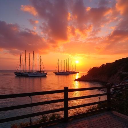 Vistas del atardecer desde la terraza del club